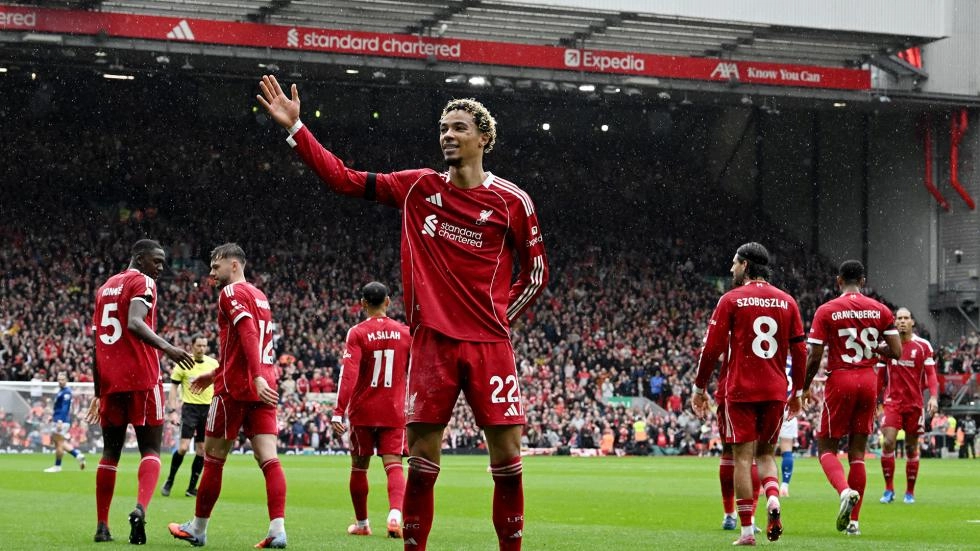 Hugo Ekitike has now scored three goals for Liverpool. (Credit: Liverpool Media)
