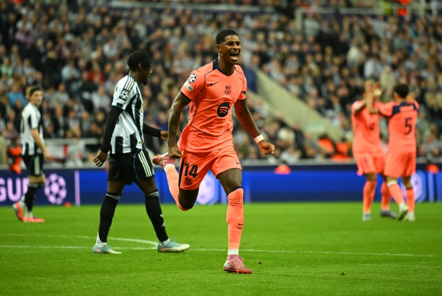 Rashford scored a brace against Newcastle (Photo Credit: FC Barcelona media)