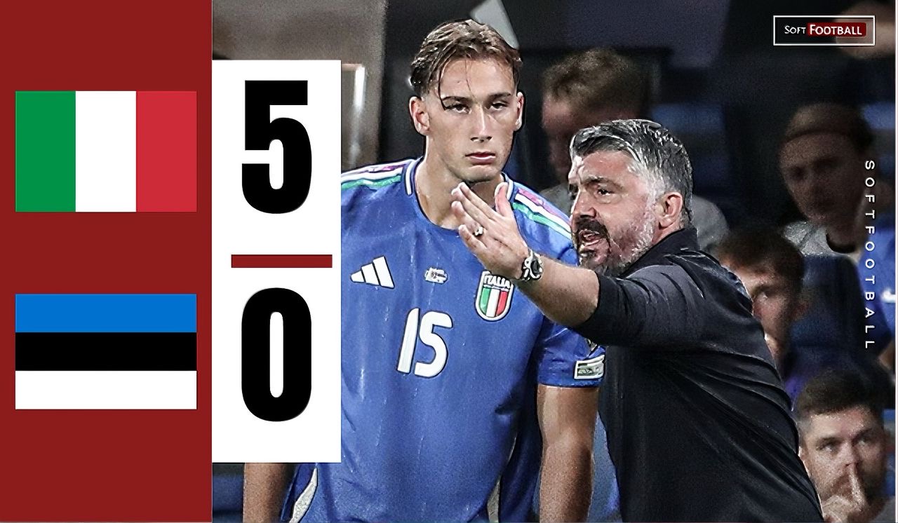 Italy defeated Estonia 5-0 to bounce back to winning ways in the World Cup qualifiers.