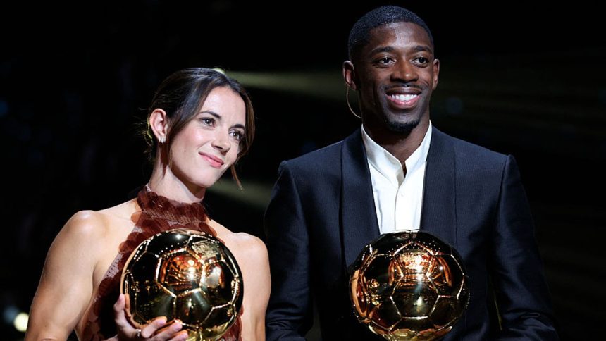 Aitana Bonmati and Ousmane Dembele won the top awards (Credit: Ballon d’Or via X)
