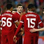 Liverpool Legend Steven Gerarrd alongside Trent Alexander Arnold and other Liverpool players during an exhibiton match in Syndey (Photo Credit: Liverpool website)
