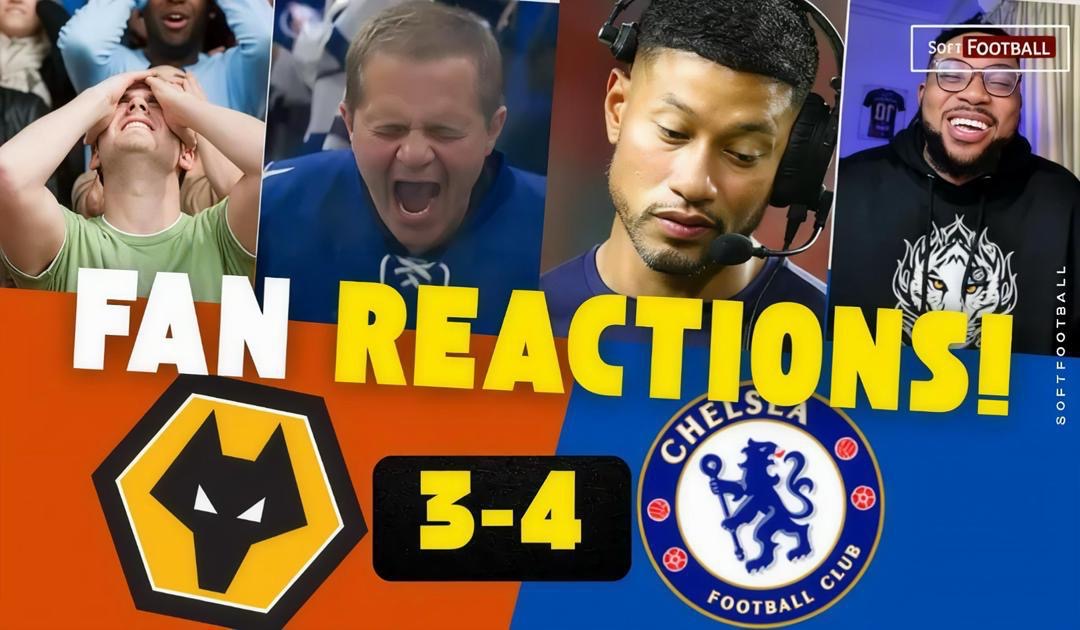 Wolves vs Chelsea Fan Reaction (Photo Credit: Softfootball Media)