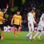 Liam Delap of Chelsea see red after a reckless challenge (Photo Credit: EFL Cup Facebook page)