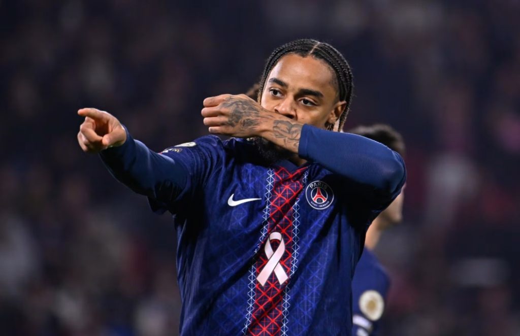 Bradley Barcola. Photo credit: PSG media.
