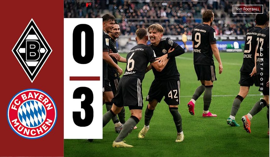 Borussia Mönchengladbach 0-3 Bayern Munich. Photo credit: Softfootball media