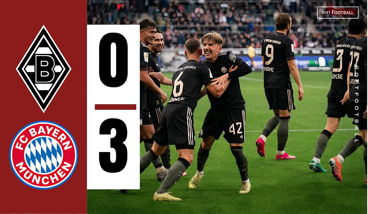 Borussia Mönchengladbach 0-3 Bayern Munich. Photo credit: Softfootball media