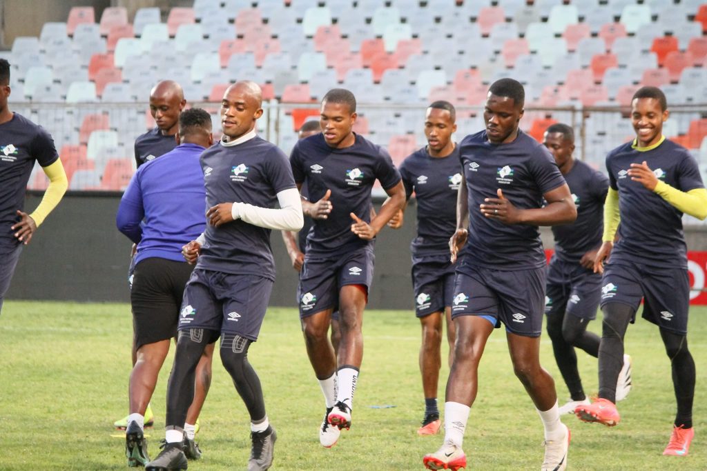Lesotho players in traning ahead of the game against Nigeria (Photo Credit: Lesotho Football Association X handle)