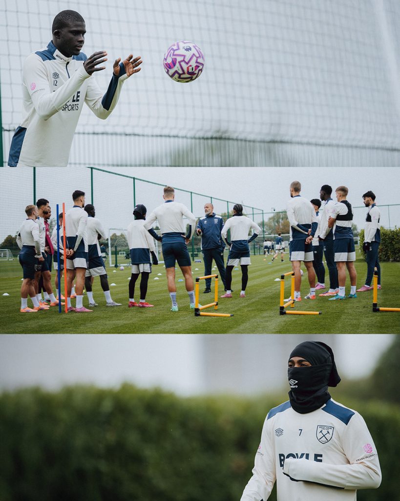 West ham players in training during the midweek (Photo Credit: West Ham X handle)