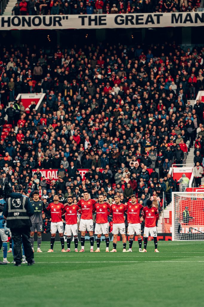 Manchester United players before kickoff (Photo Credit: Manchester United X handle)