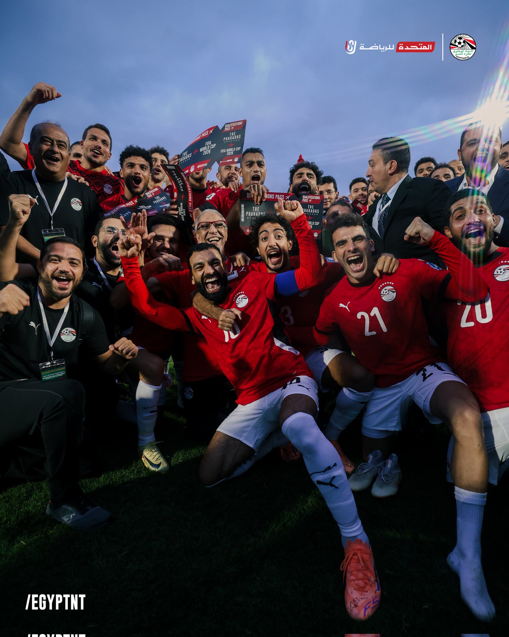 Egypt national team Celebrates qualifying for the 2026 FIFA World Cup (Photo Credit: Egypt via X)