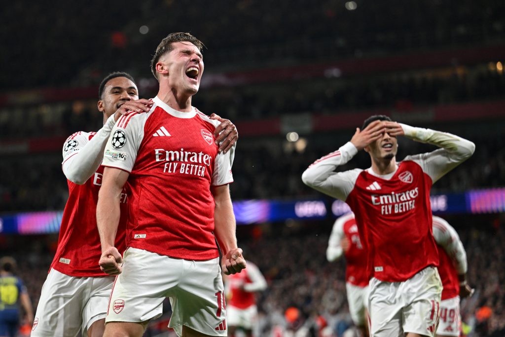 Viktor Gyrokeres after scoring for Arsenal (Photo Credit : Arsenal X handle)