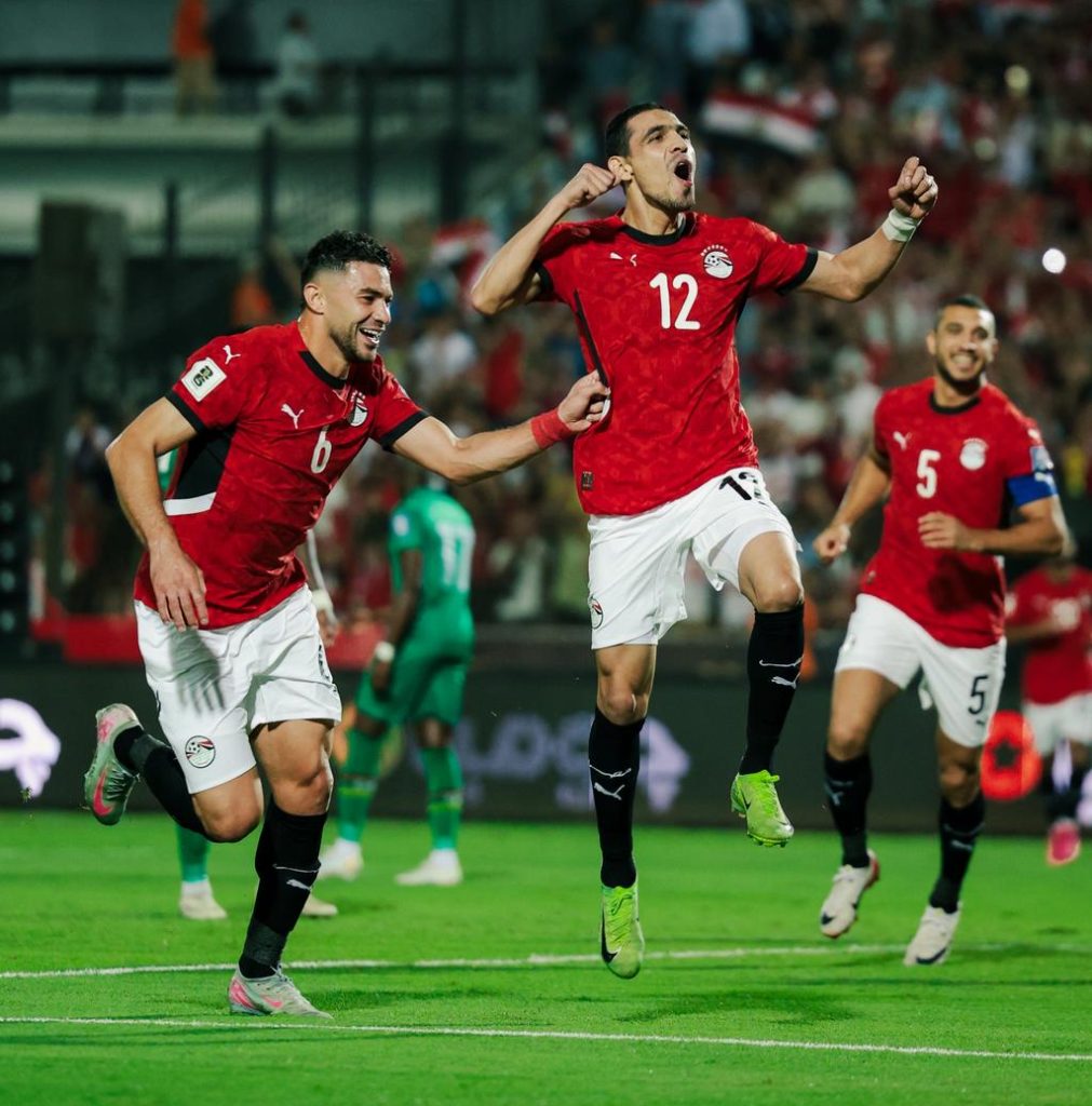 Egypt Players Celebrate the Goal. (Photo Credit: Egypt via X)