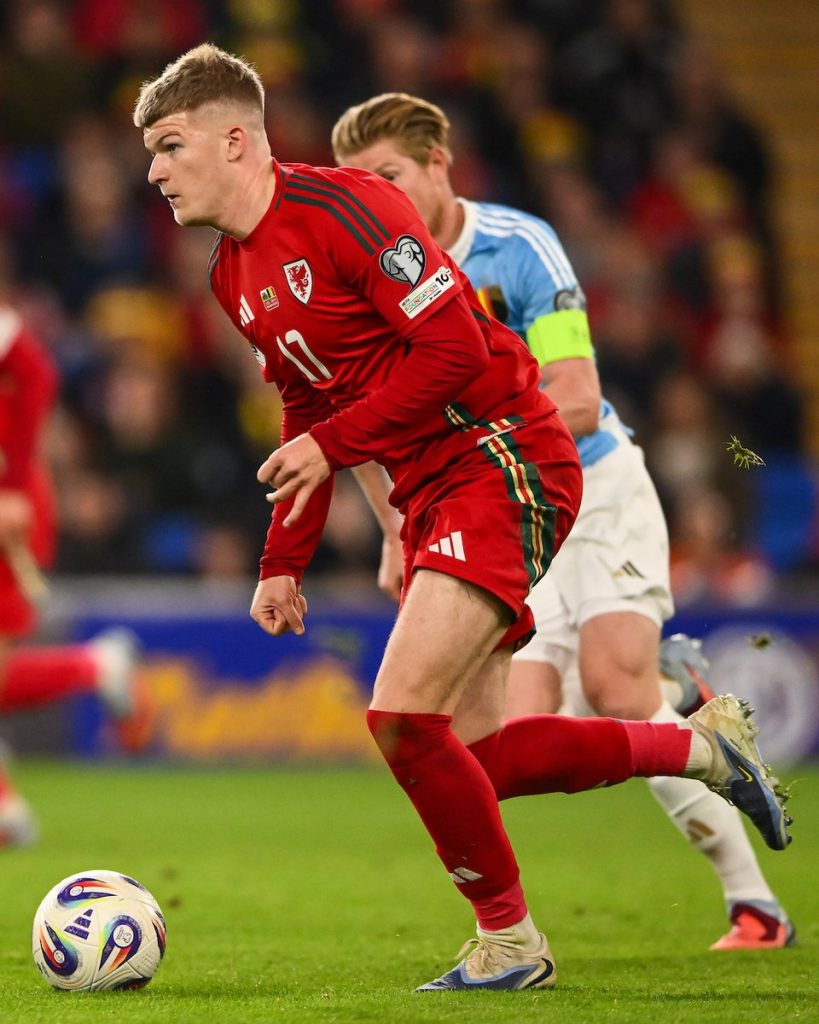 Wales vs Belgium players in action (Photo Credit: Wales football X handle)
