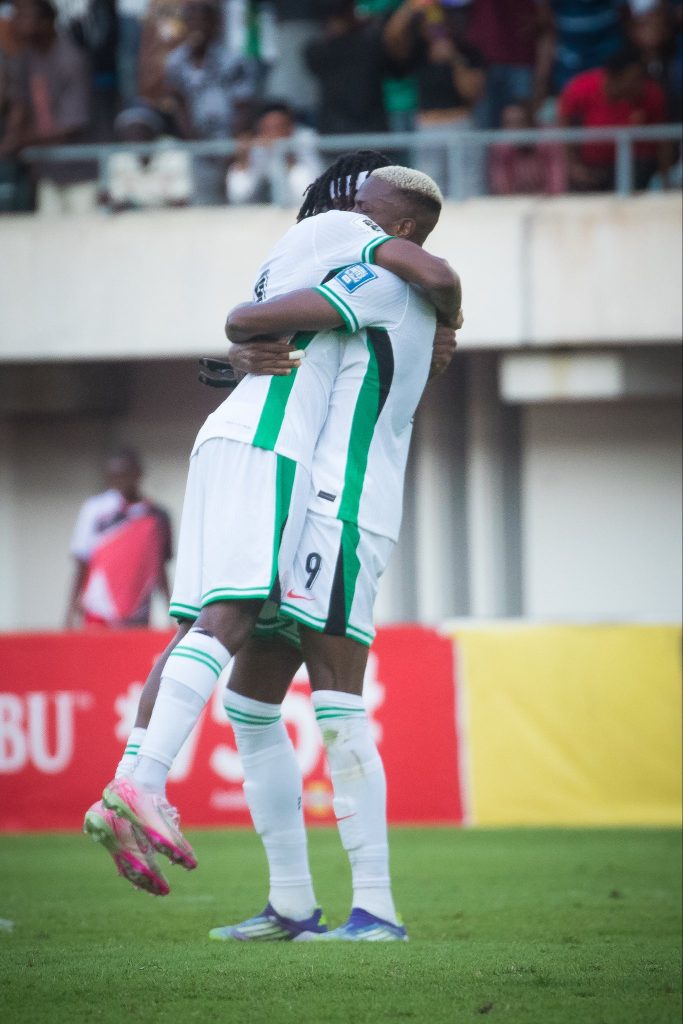 Victor Osimhen and samuel chukwueze (Photo Credit: Super eagles X handle)
