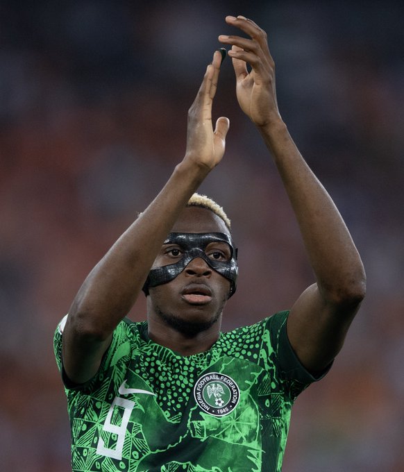 Victor Osimhen Celebrates his Goal for Super Eagles (Photo Credit: Fabrizio via X)