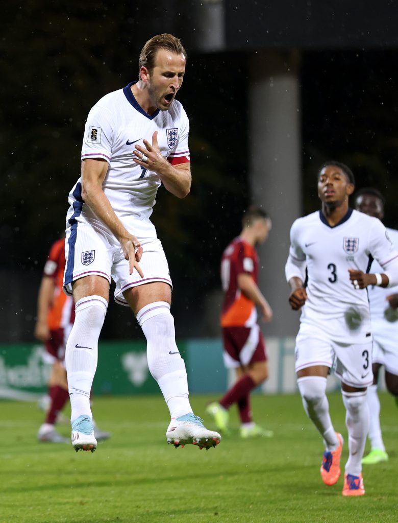 Harry Kane celebrate after scoring (Photo Credit: England football X handle)