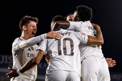 Real Madrid players celebrate. (Photo Credit: Real Madrid via X)