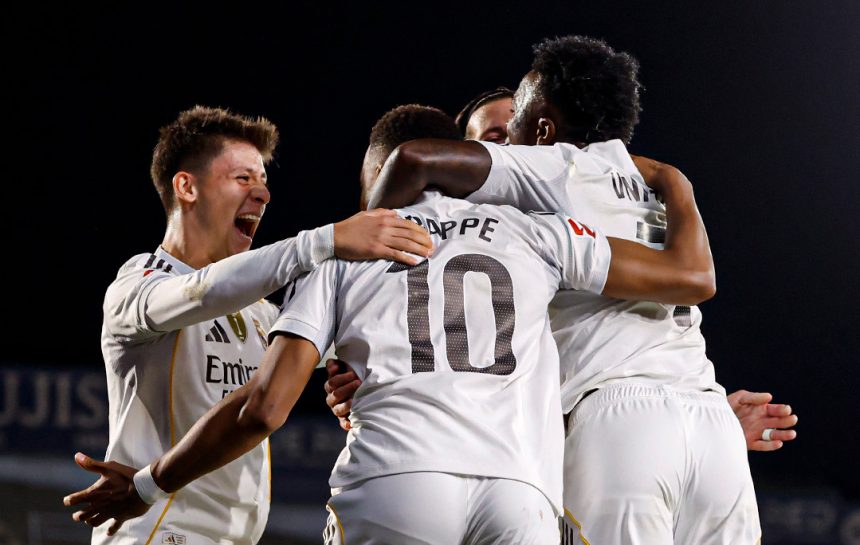 Real Madrid players celebrate. (Photo Credit: Real Madrid via X)