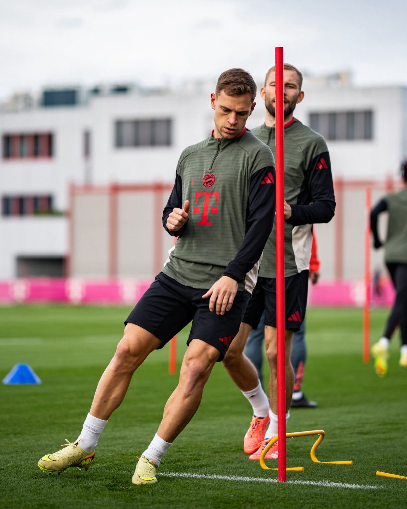 Bayern Munich players in training ahead of the game against club Brugge (Photo Credit: Bayern Munich X handle)