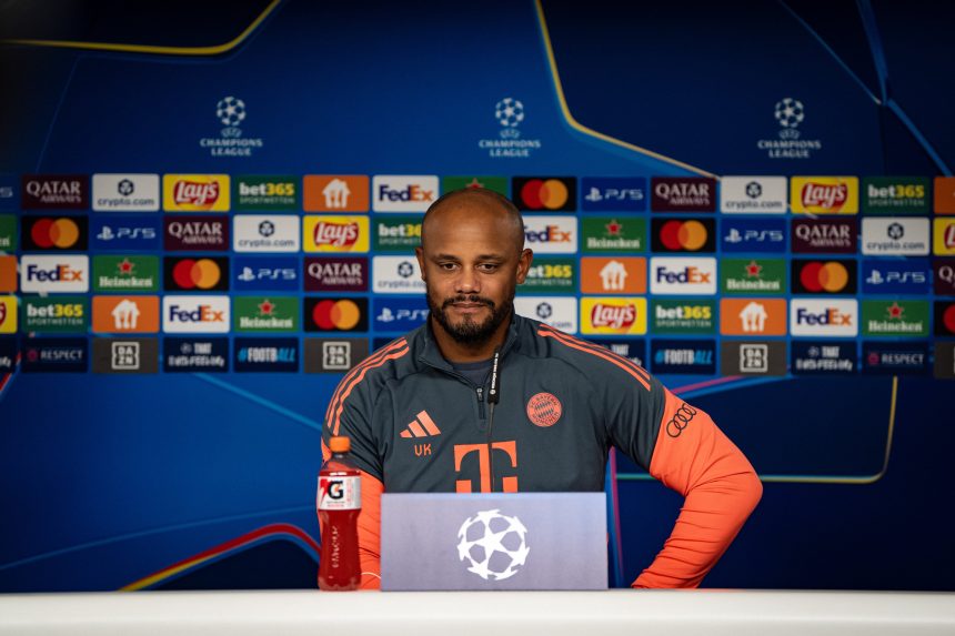 Vincent Kompany during the UCL press conference (Photo Credit: Bayern Munich X handle)