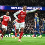 Gabriel after scoring for Arsenal (Photo Credit : Arsenal X handle)