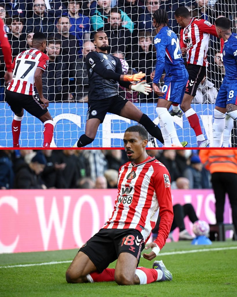 William Isidor after equaliziinf for Sunderland (Photo Credit: Sunderland X handle)