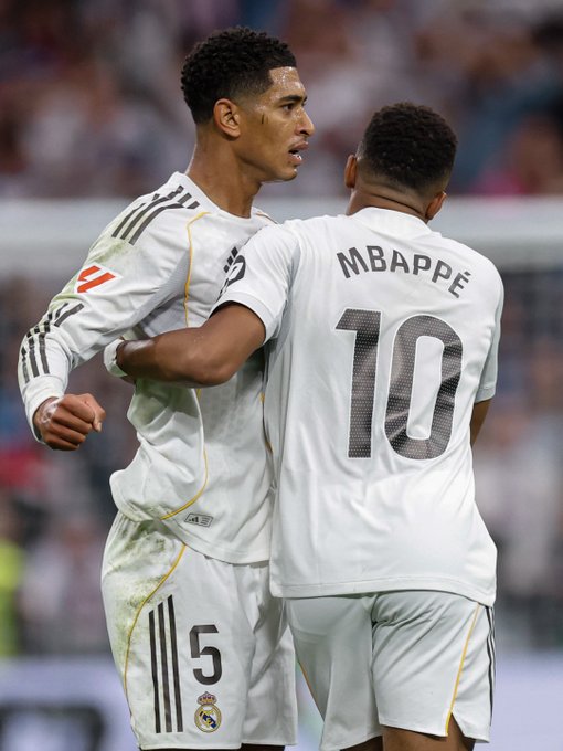 Jude Bellingham and Kylian Mbappe of Real Madrid (Photo Credit: Real Madrid via X)
