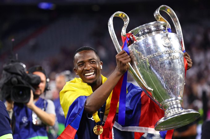 William Pacho of PSG (Photo Credit : Fabrizio via X)