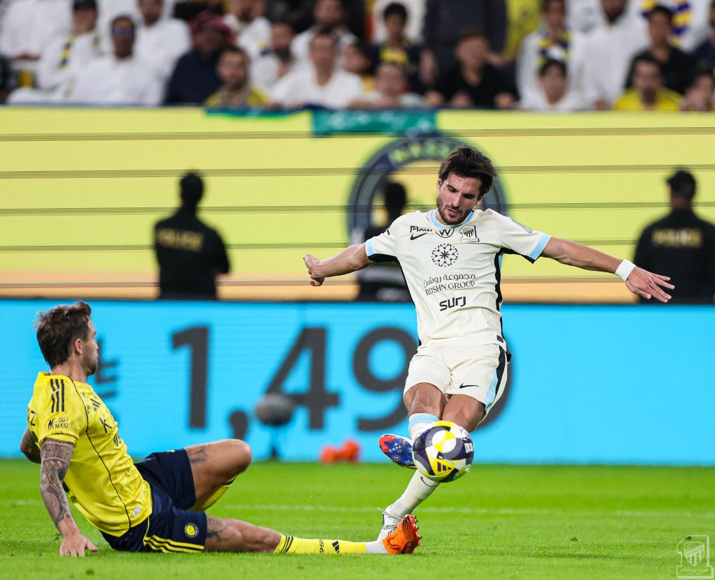 Houssem Aouar of Al-Ittihad (Al-Ittihad via X)