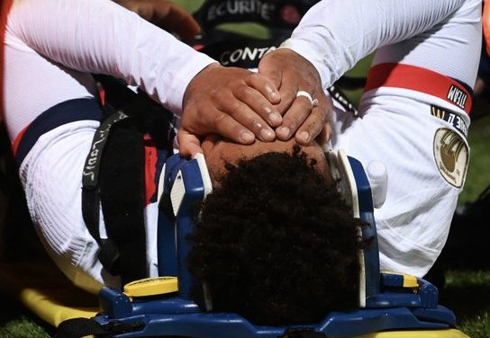 Desire Doue 's injury (Photo Credit: Fabrizio via X)