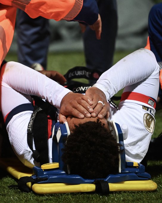 Desire Doue 's injury (Photo Credit: Fabrizio via X)