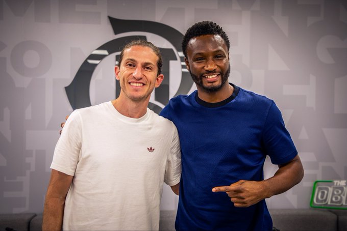 Filipe Luís and John Obi Mikel (Photo Credit: The Obi One Podcast X Handle)