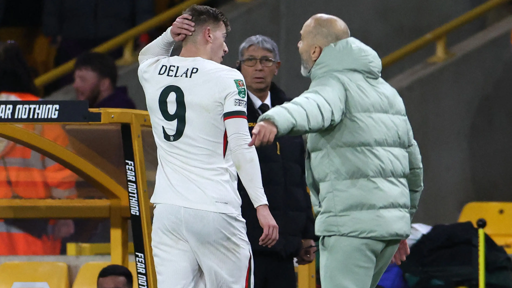 Enzo Maresca and Liam Delap after the red card incident {Photo Credit: Chelsea website)