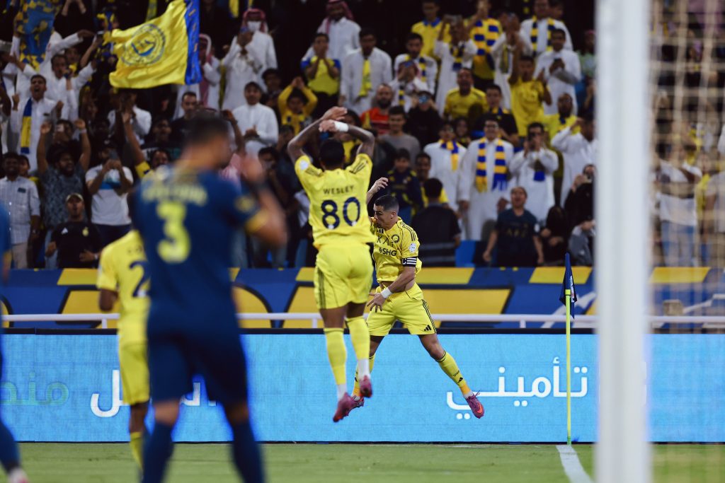 Ronaldo celebrates his goal for Al Nassr (Photo Credit: Al Nassr  - X)