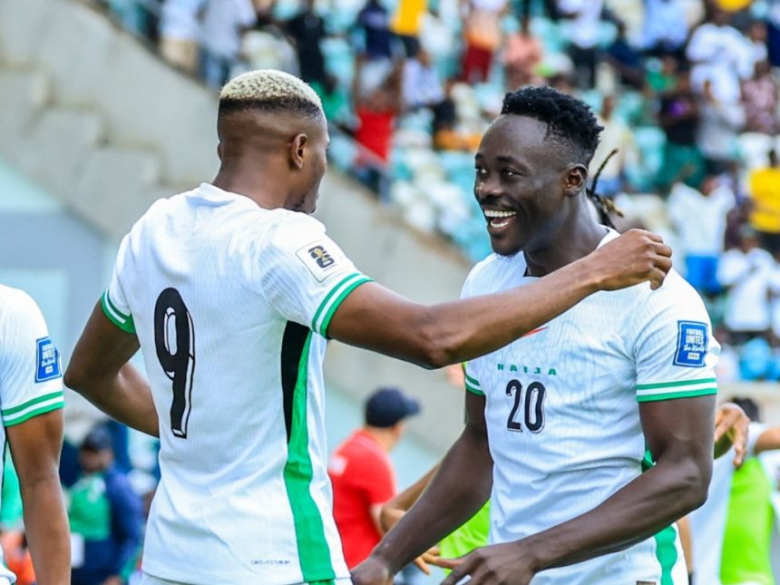 Akor Adams and Victor Osimhen (Photo Credit: Nigeria football Facebook page)