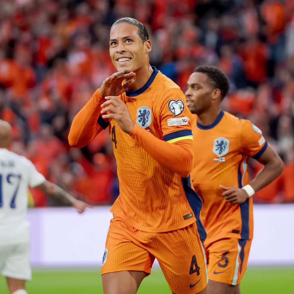 Virgil van Dijk scores for Netherland (@OnsOranje via X)