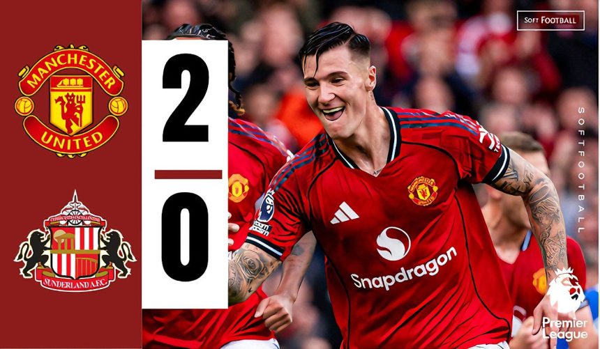 Man United 2-0 Sunderaland. Photo Credit: Softfootball.