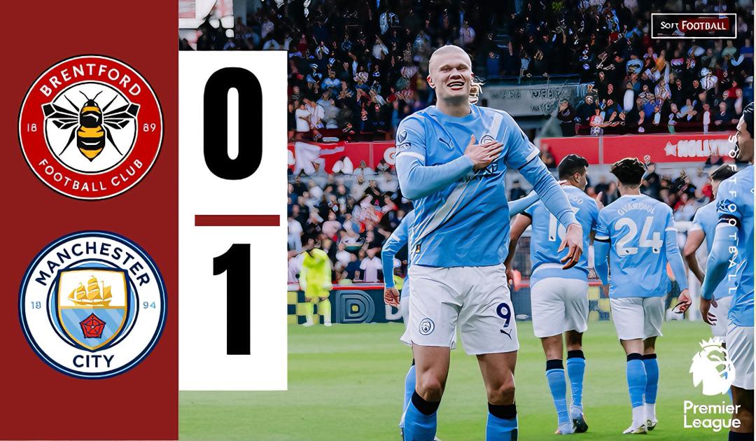 Brentford 0-1 Manchester City. Photo Credit: Softfootball