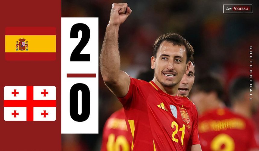 Spain 2-0 Georgia. Photo credit: Softfootball.