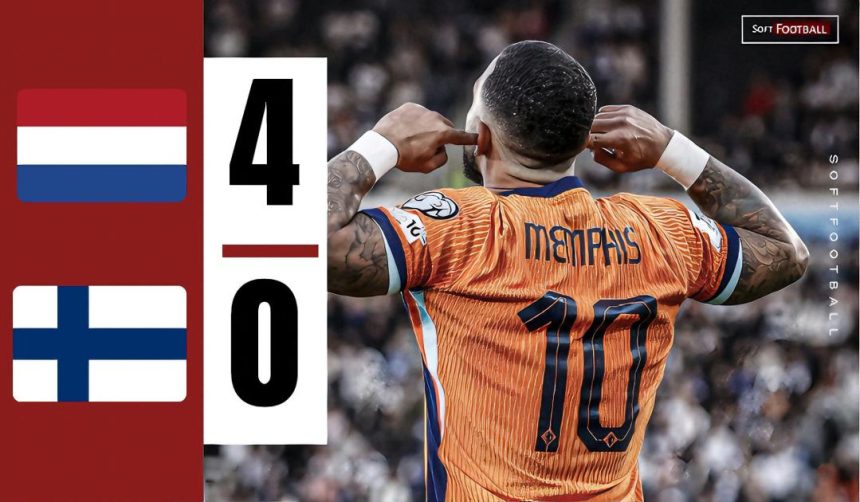 Netherlands 4-0 Finland. Photo credit: Softfootball.