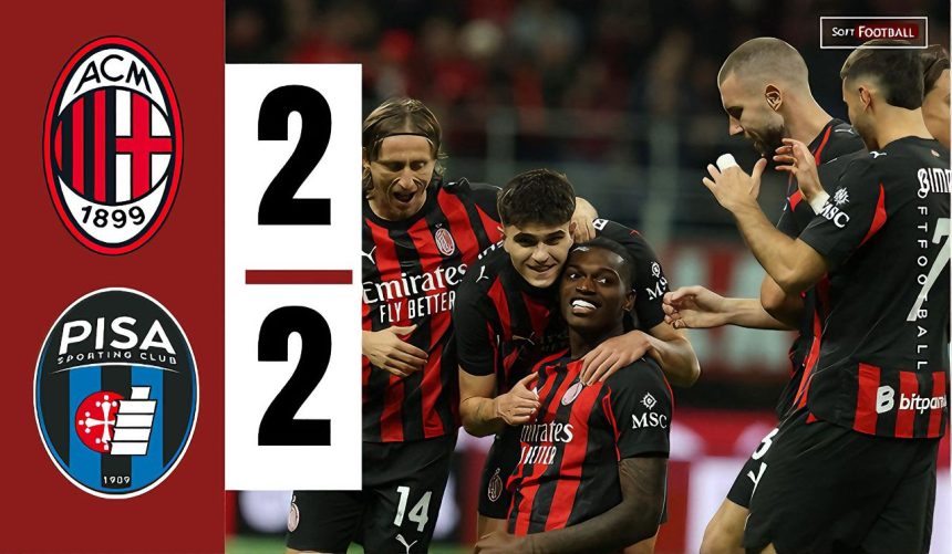AC Milan vs Pisa (Photo Credit: Softfootball Media)