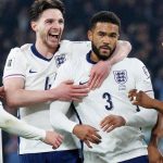 England players celebrate after scoring (Photo Credit: England football X handle)