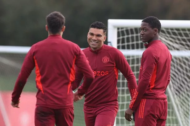 Kobbie Mainoo and Casemiro (Photo Credit: Manchester united website)