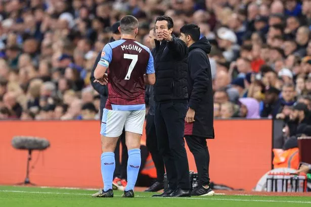 John McGinn and Unai Emery (Photo Credit: Aston Villa Via X)