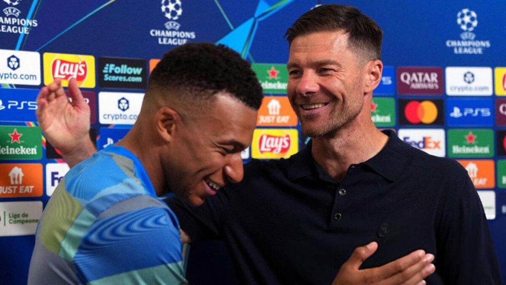 Kylian Mbappe and Xabi Alonso (Photo Credit: Real Madrid website)
