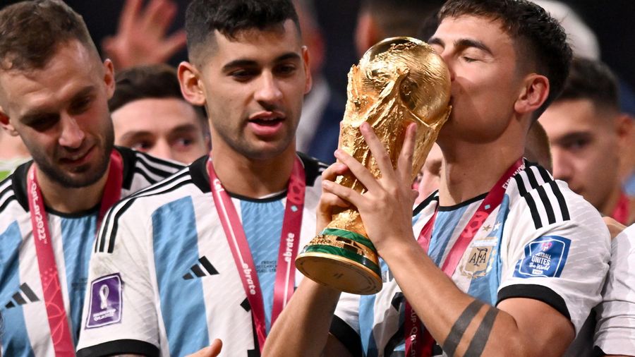 Paulo Dybala after wining the world cup with argentina (Photo Credit: As roma website)