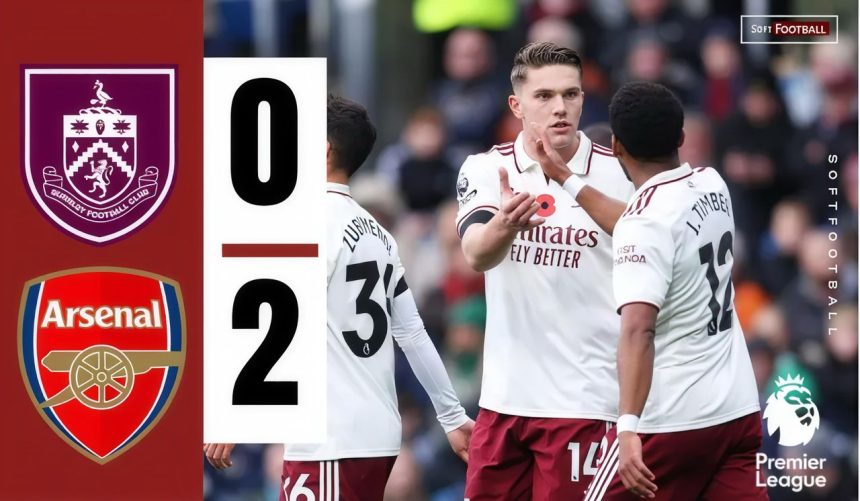 Burnley 0-2 Arsenal. Photo Credit: Softfootball Media.