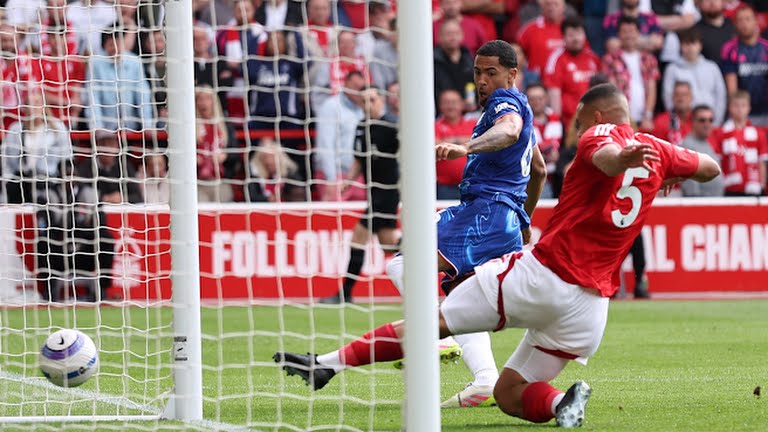 Chelsea's Levi Colwill scores their first goal - Photo Credit : REUTERS