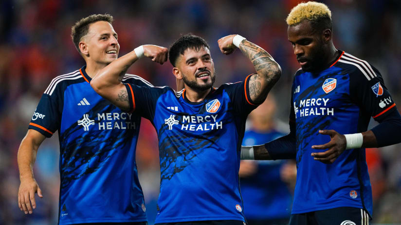 Cincinnati players celebrate a goal. (Photo Credit: Media)