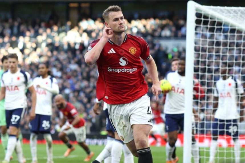 Matthijs de Ligt celebrates. Photo Credit: Man United Media.